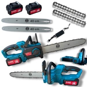 Piła łańcuchowa akumulatorowa MEISTER MS-772 96VF 2x6.0Ah 16” – zestaw z 2 prowadnicami, 2 łańcuchami i ładowarką